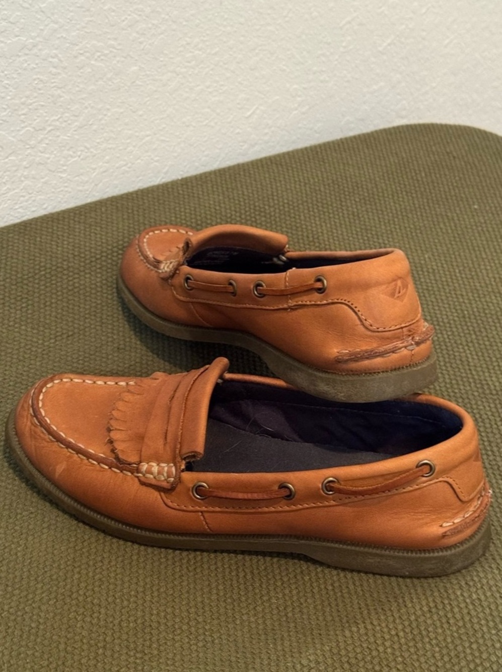 Sperry Authentic Original Kiltie Loafer Brown Boat Shoes Leather Penny Loafer
